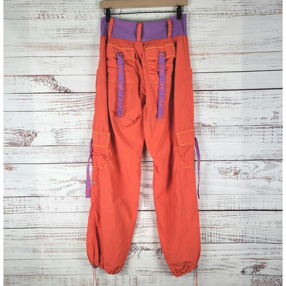 ZUMBA Womens XL Nylon Cargo Pocket Pants Elasticated Dance Fitness High Waist - Picture 10 of 15